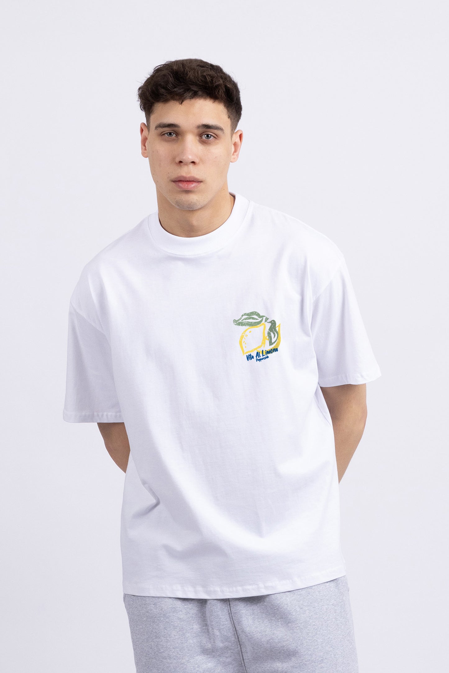 Mens Limonata Printed White T-Shirt