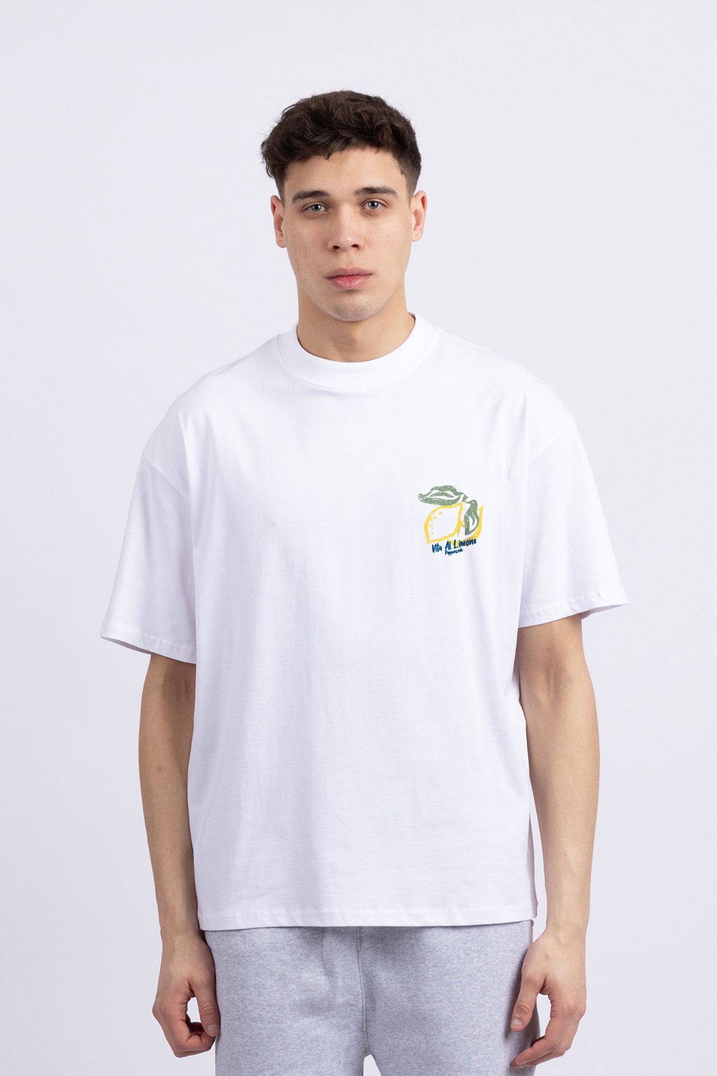 Mens Limonata Printed White T-Shirt